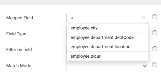 Mapped Field Suggestions