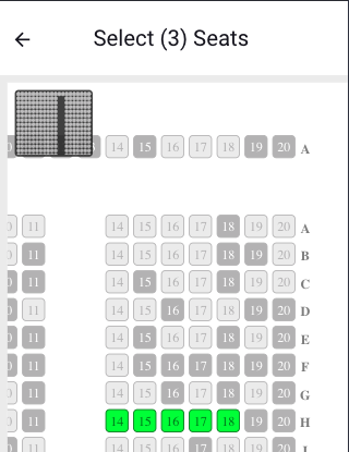 Seat Reservation UI Screenshot